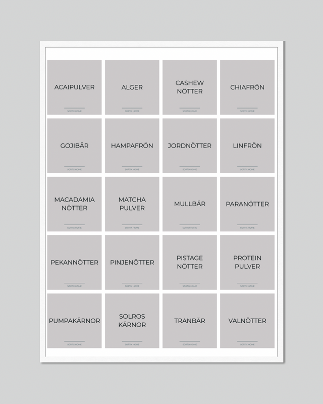 Etiketter för hälsa & boost 20st 5x5 cm