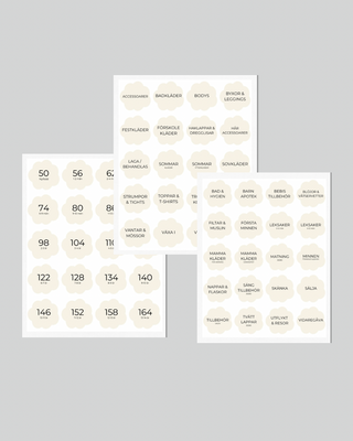 Etiketter för barnkläder 20st