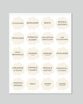 Etiketter för barnkläder 20st