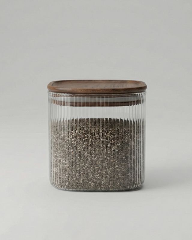 Fyrkantig glasburk Leia 720 ml