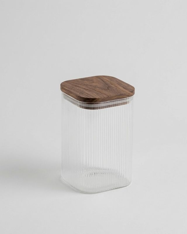 Fyrkantig glasburk Leia 1150 ml