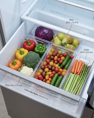 Transparent förvaringslåda liten