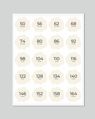 Etiketter för barnkläder 20st