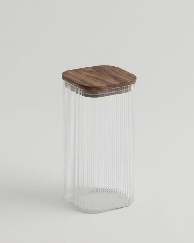 Fyrkantig glasburk Leia 1500 ml