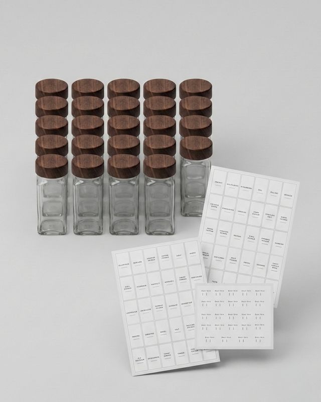 Kryddburkar inkl. Kryddetiketter