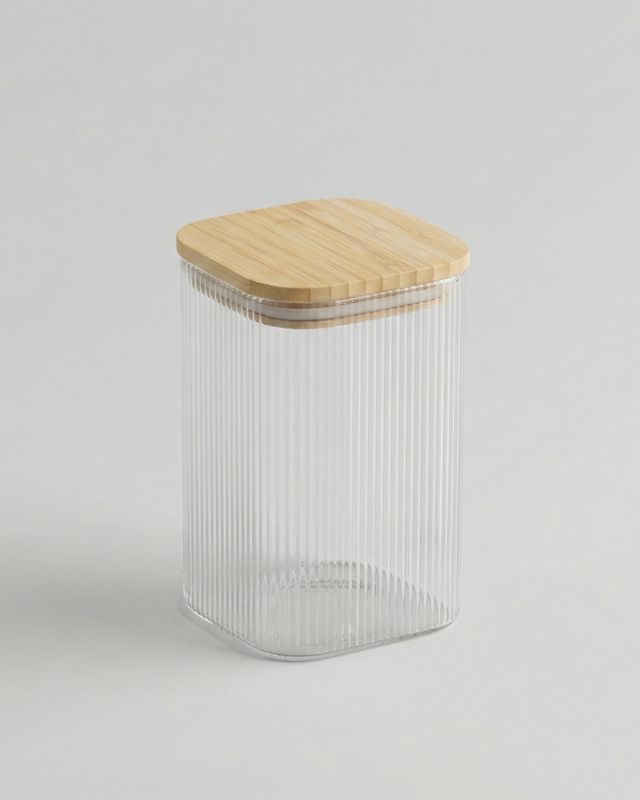 Fyrkantig glasburk Alba