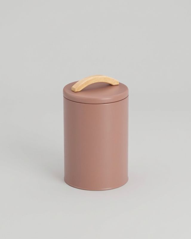 Förvaringsburk med handtag mocca