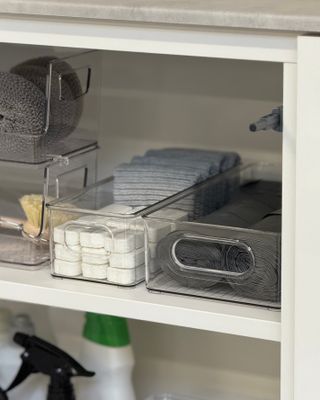 Transparent förvaringslåda stor