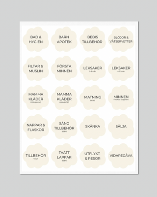 Etiketter för barnkläder 20st