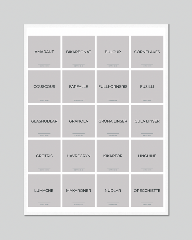 Grå bakgrund etiketter hemsidan 3