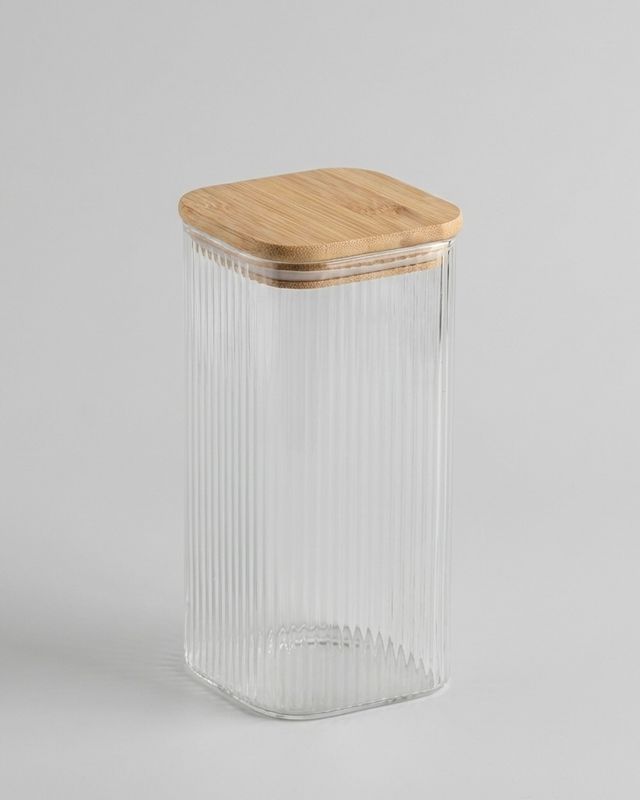 Fyrkantig glasburk Alba