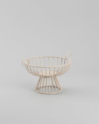 Fruktkorg i metall beige