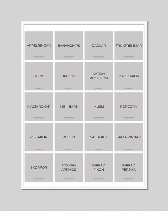 Grå bakgrund etiketter hemsidan 3