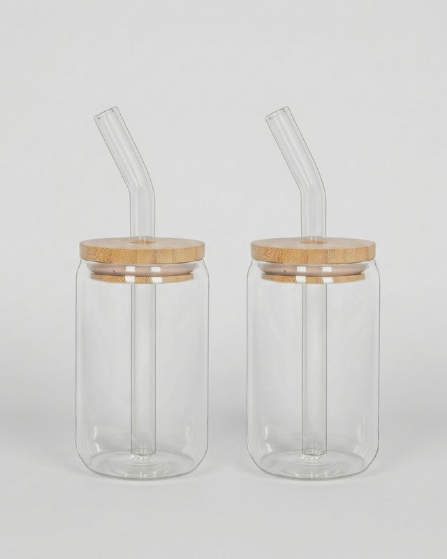 Glasbägare smoothie 2-pack