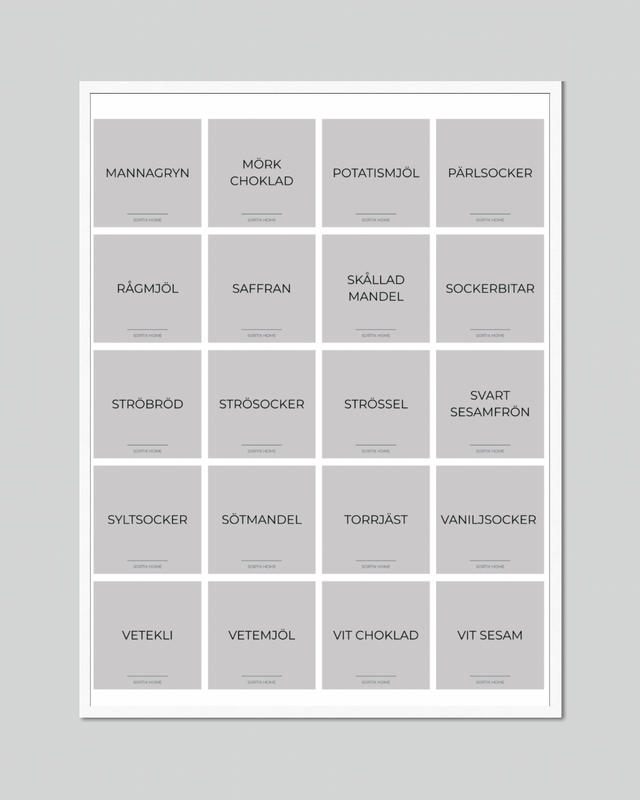 Grå bakgrund etiketter hemsidan 3