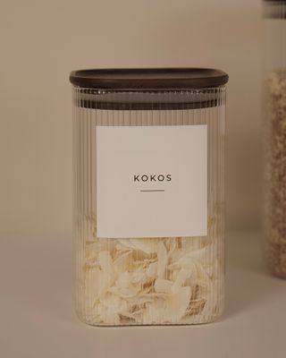 Fyrkantig glasburk Leia 1150 ml