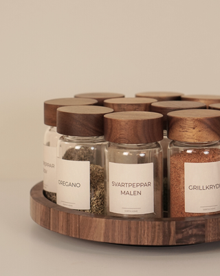 Snurrbricka i valnötsträ