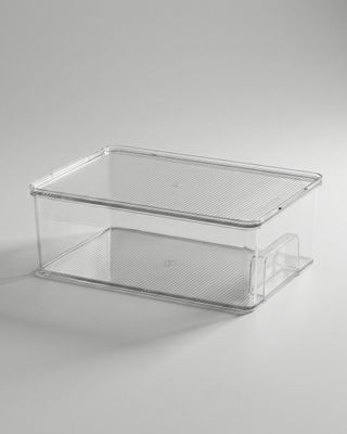 Stapelbar förvaringslåda med lock