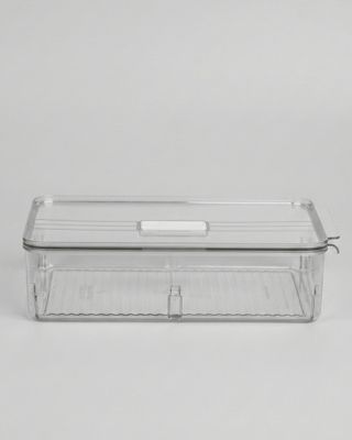 Stapelbar förvaringslåda med ventilationslock