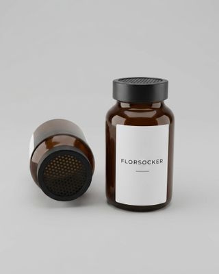 Glasburk med ströare 2-pack