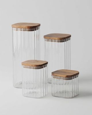 Fyrkantig glasburk Leia 1800 ml