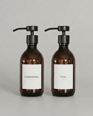 Tvålpump 2-pack med etikett