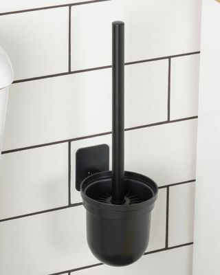 Toalettborste i silikon svart