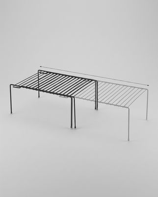 Kökshylla metall svart justerbar