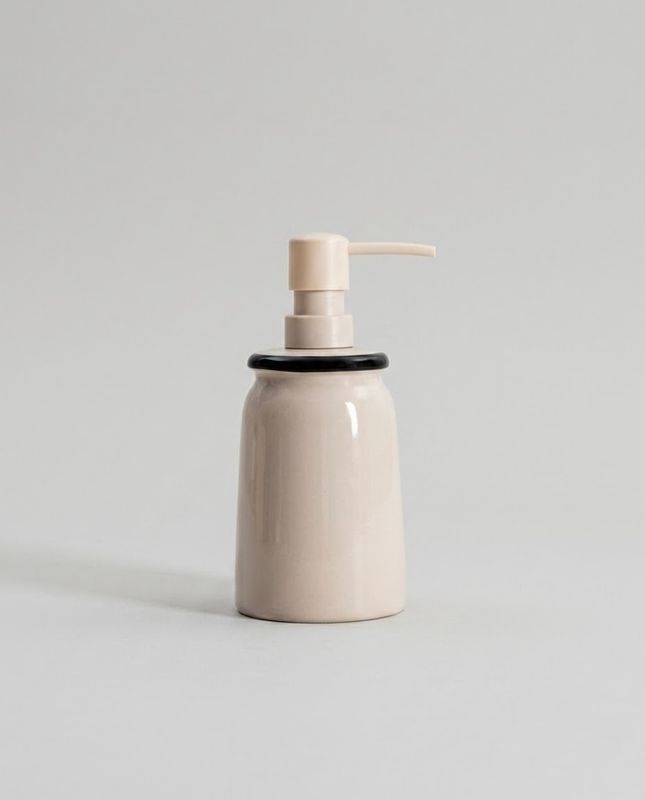 Keramik tvålpump beige