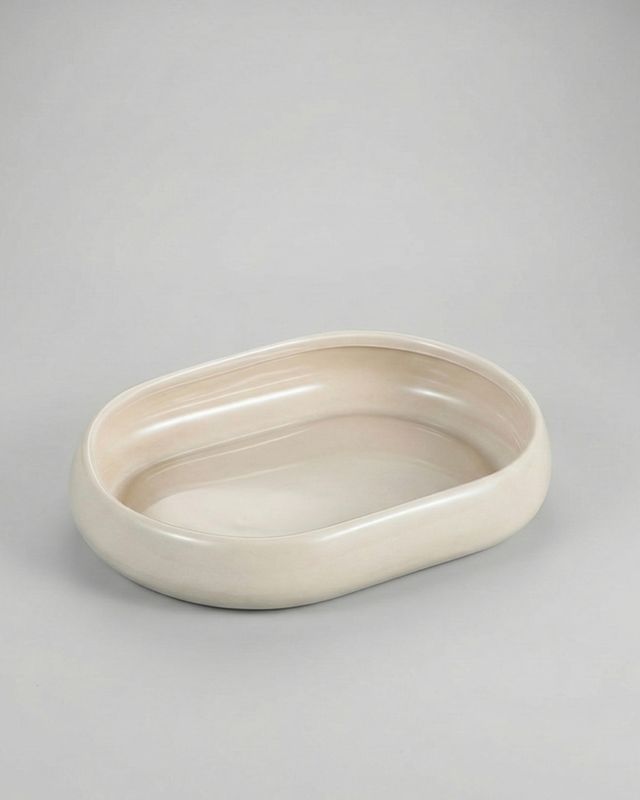 Bricard Bondy oval skål beige