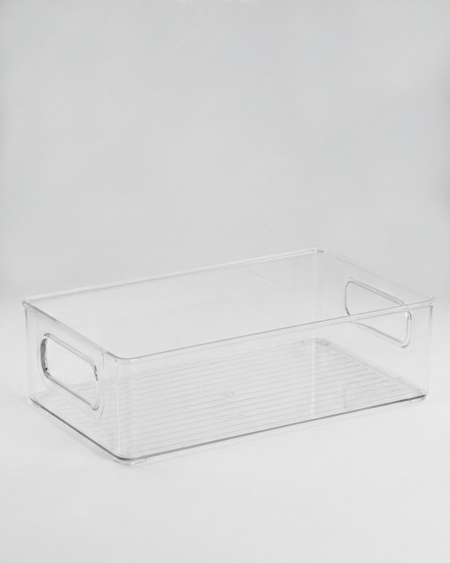 Transparent förvaringslåda stor