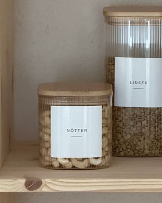 Fyrkantig glasburk Alba