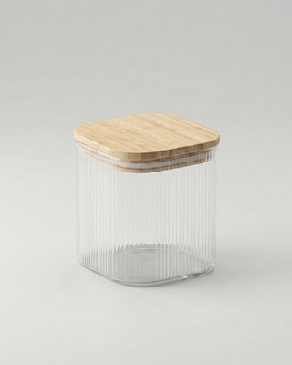 Fyrkantig glasburk Alba