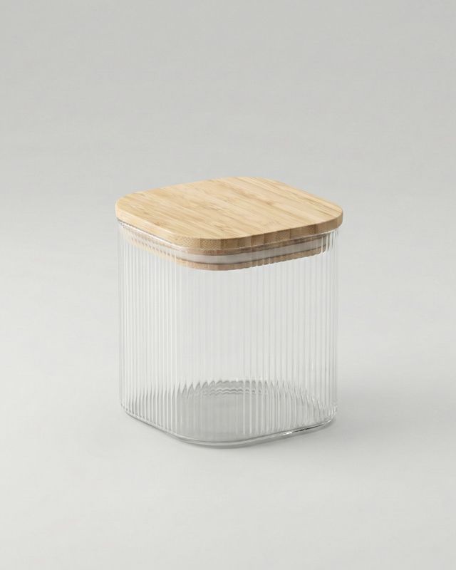 Fyrkantig glasburk Alba