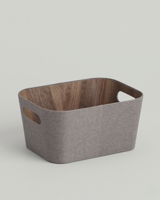 Grå förvaringslåda