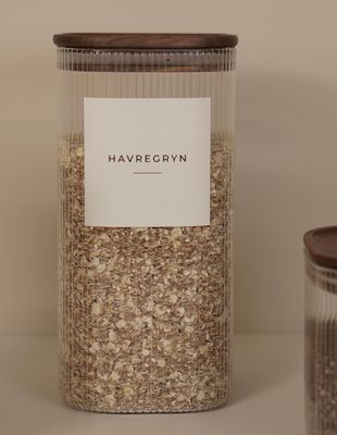 Fyrkantig glasburk Leia 1500 ml