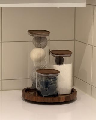 Fyrkantig glasburk Selma