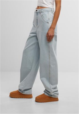 Byxor med dEF Straight oversize – ice blue