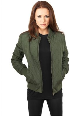 Nylon jacket lady with checkered pattern