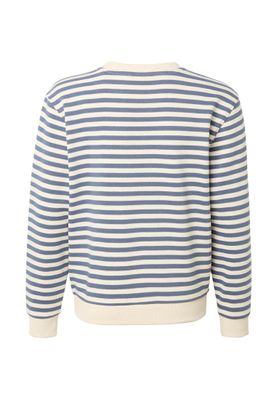 Tröja för barn med och vit – vit sand/vintageblue