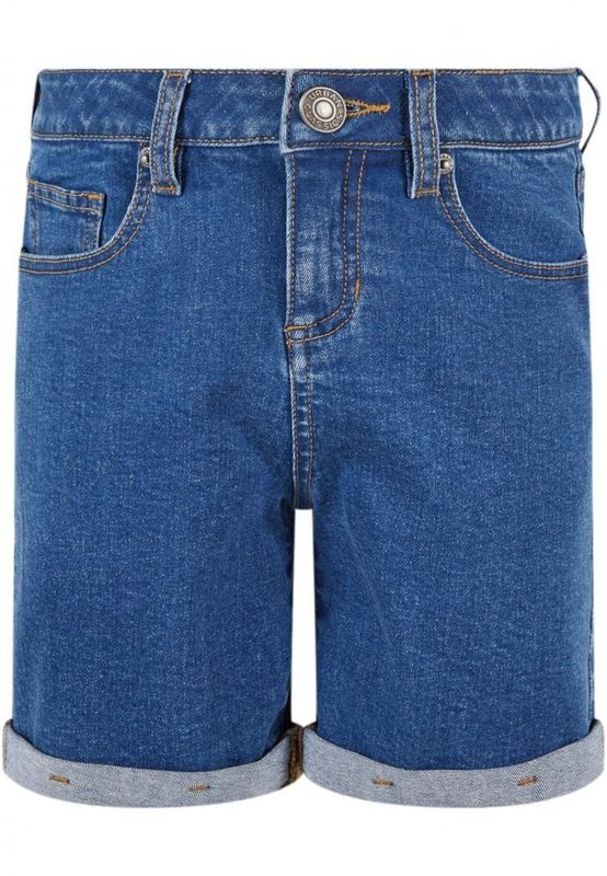 Girls Organic Stretch Denim 5 Pocket Shorts