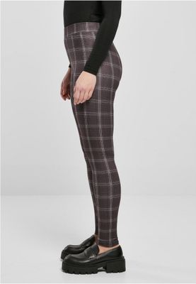 Black tartan leggings