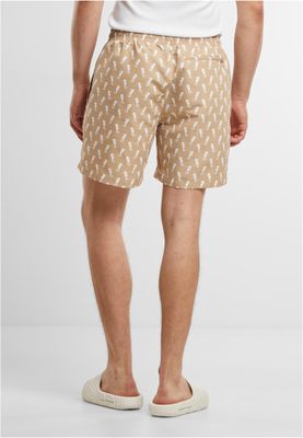 Pattern Swim Shorts Beigeseahorse