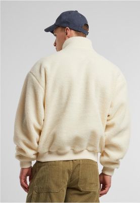 Teddy jacket with half zip for men