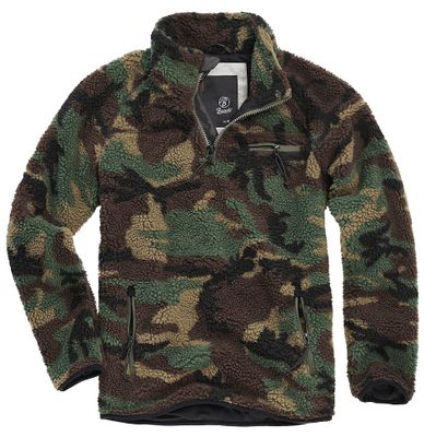 Fleece jacket teddy pullover camo
