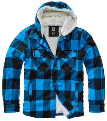 Lumberjacket hooded black/blue