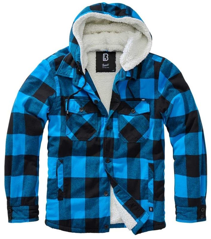 Lumberjacket hooded black/blue