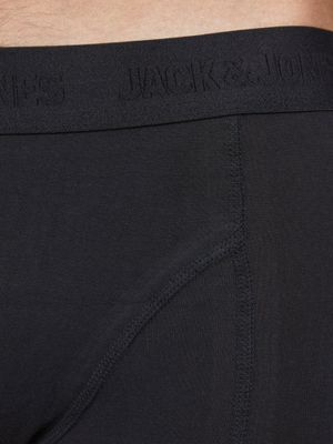 Black boxer shorts with seams on the outside