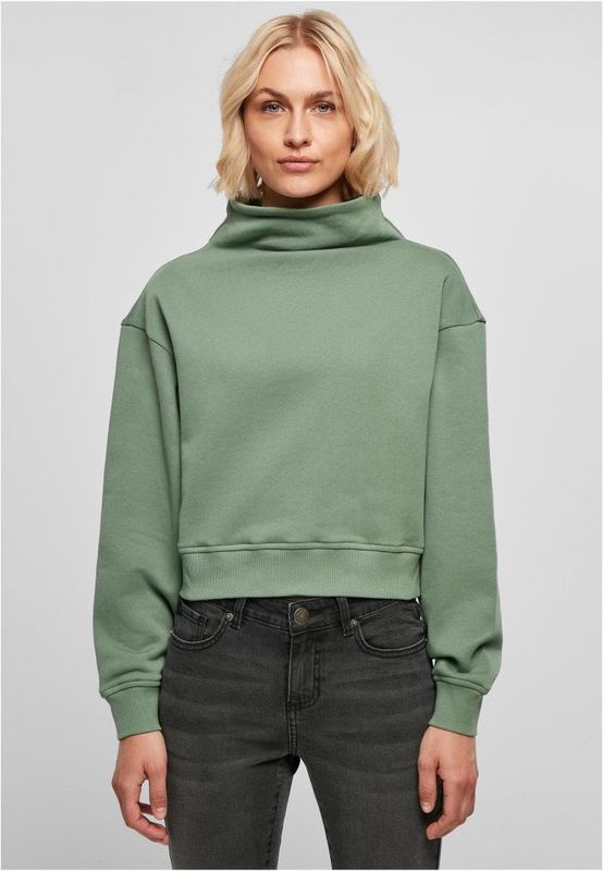 Ladies Organic Short High Neck Crew