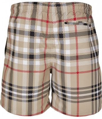 Bade shorts med britisk tartan mønster